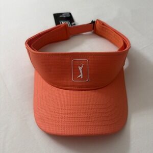 NEW Airflux PGA Tour Golf Professional Ventilation Orange Adjustable Hat Visor